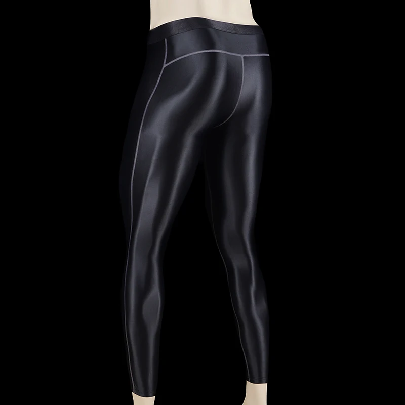Series Sexy Men gloss Fitness Yoga Jogging Fighting Weight Spandex Tight Sports Shiny Hurdle Leggings Pants High elasticity