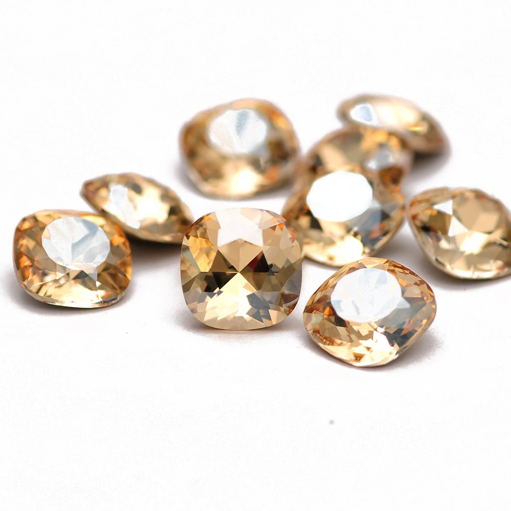 10PCS Mehrfarbige Strasssteine 5A Glas Kristall Kissen Schmuck Dekorationen Lose Kleber Auf Nail art Strass Strass Für Kleidungsstück – Detail 24