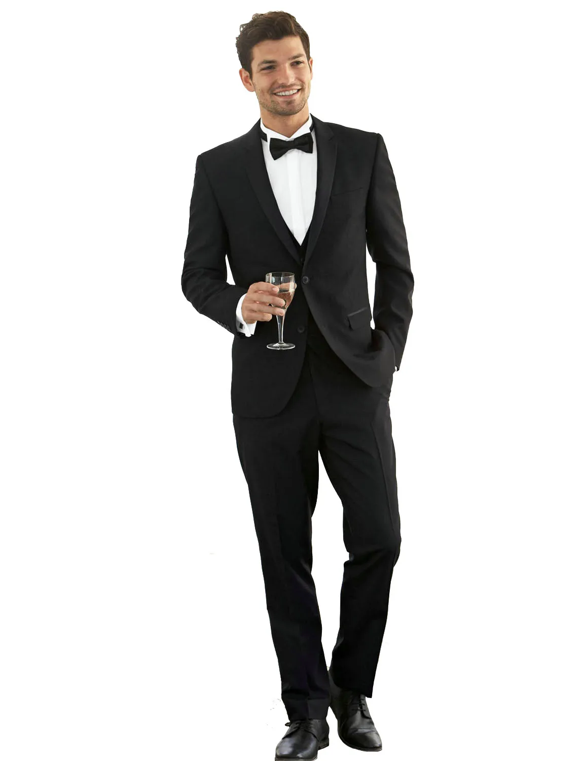 

Men's 3-Piece Suit Notch Lapel Two Buttons Tuxedo Dinner Jacket Pants and Waistcoat