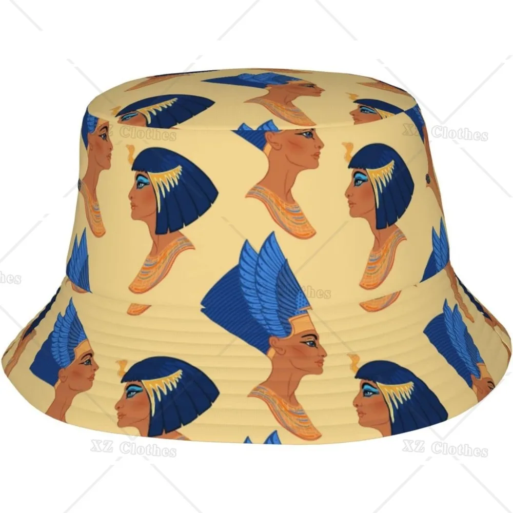 

Панама с египетскими портретами для мужчин и женщин, модная пляжная Панама для подростков, для рыбалки и активного отдыха