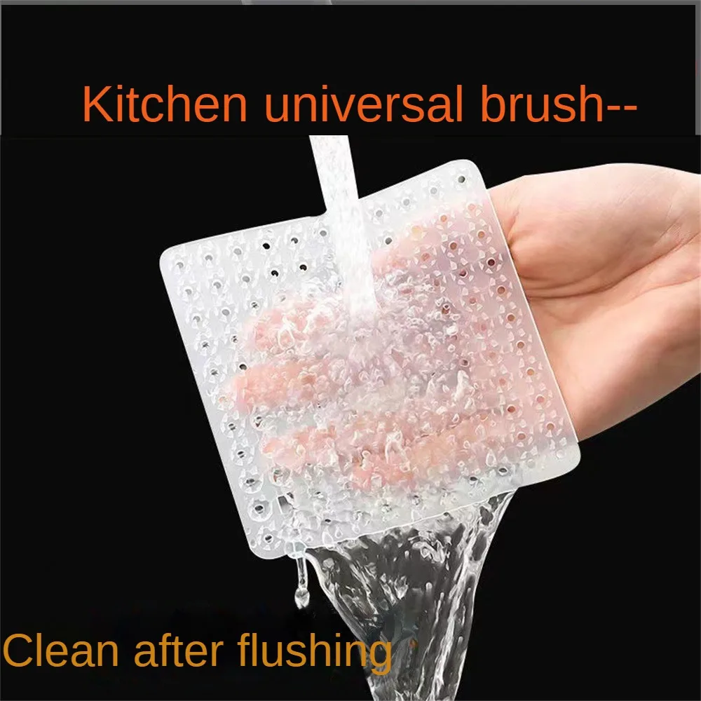 Kitchen Cleaning Tools Silicone Dish Scrubber Crevice Brush Household Fruit And Vegetable Cleaning Brush Accessories