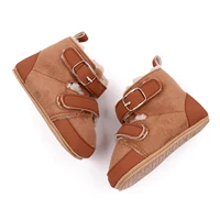 Newborn Girls Snow Boots Winter Cute Ankle Boots Warm Baby Walking Shoes for Toddler Infant 0-18M 2