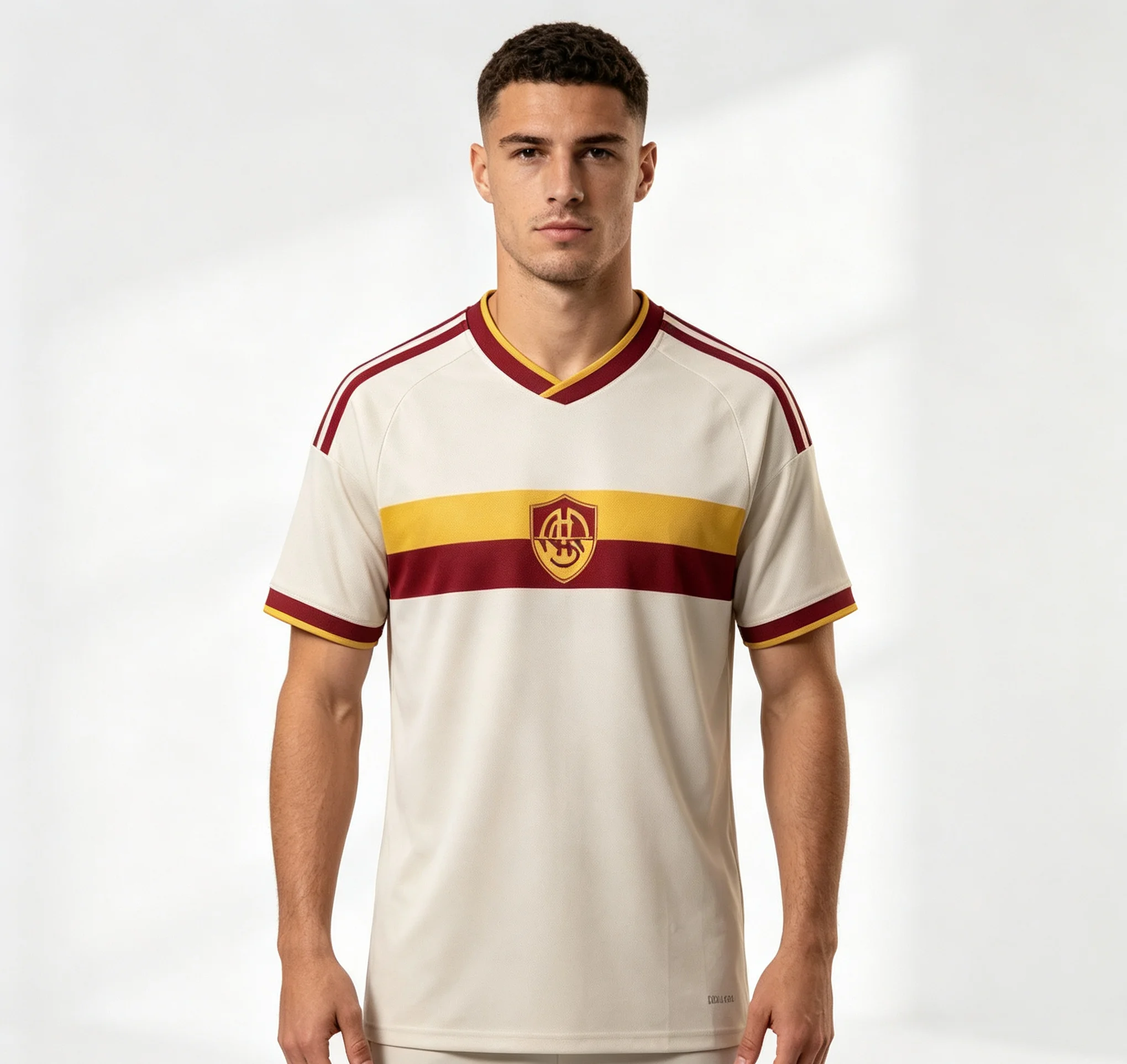 26-27 Roma Vintage Fußballtrikot, Herren Sommer Neues 3D-Druck Sport-T-Shirt, Atmungsaktives Schnelltrocknendes Trainings-Sweatshirt