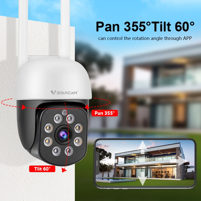 Vstarcam 1080P PTZ Wifi Camera Ai Human Detection Auto Tracking CCTV Video Surveillance Camera Wifi Security IP Camera 4