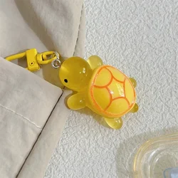 Playful Cartoon Turtle Keychain - Colorful Acrylic Animal Charm (J)