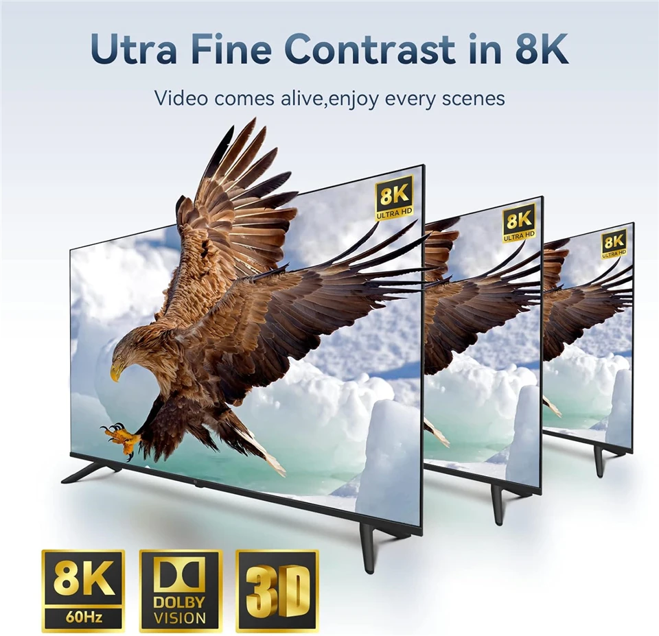 8K HDMI Splitter 1x2 4K 240Hz 1 in 2 out HDMI Audio Extractor HDMI to Optical Co