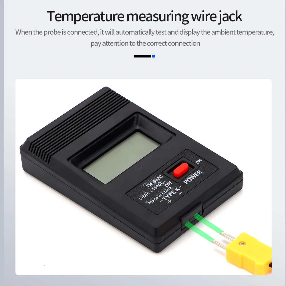 Digital Thermometer Tester Temperature Meter Thermocouple Needle Probe -50C to1300C For Lab Factory digital thermometer