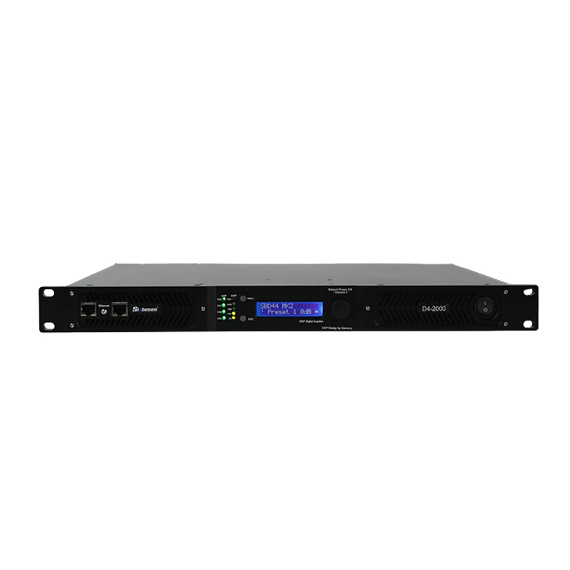 

DSP D4-2000 class D 1U 2000 watts 4 channel digital dsp audio power amplifier professional