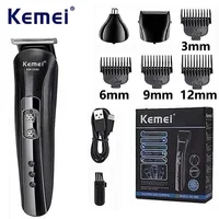 Kemei KM-1506 3 in 1 Electric Shaver USB Charging Hair trimmer Electric Rechargeable Nose Professional Shaving Machine 1