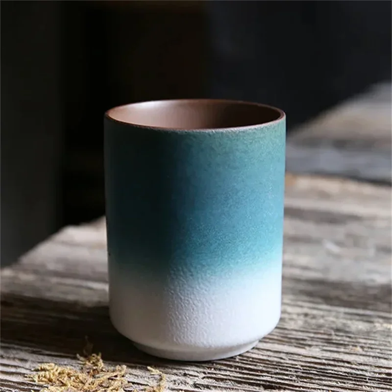 Restaurant Kiln Coffee Cup Japanese Stoneware Mugs Coffee Cups Large Water Cup Japanese Simple Gradient Mug Drinkware Kitchen