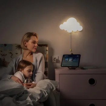 Cloud Light - مصابيح حائط سحابة عائمة لغرف الأطفال وغرف نوم الأطفال | أضواء ليلية معلقة تعمل بالبطارية 2