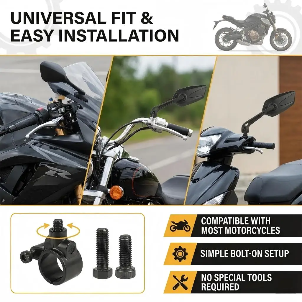 혼다 PCX PCX125 PCX150 PCX-125 PCX-150 pcx125 pcx150 오토바이 미러 조절 가능한 백미러 간편한 설치