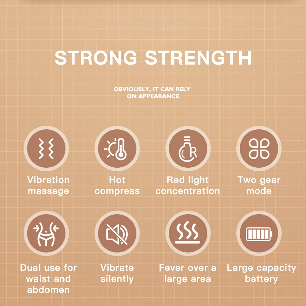 Menstrual Heating Pad Infrared Heating Waist Massager Warm Palace Belt Electric Vibration Abdomen Massager Uterus Acupoints