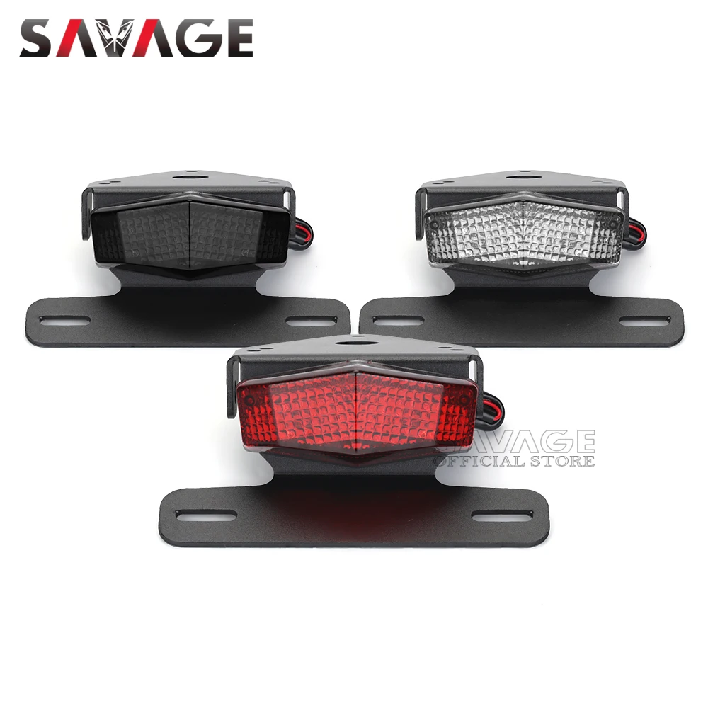 Krator Vertical Axle Mount LED Tail Light & License Plate Holder For Honda VTX 1300 - View #8