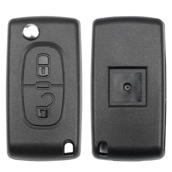 LIXIANG 2/3 Buttons Flip Folding Remote Car key Shell For peugeot 107 206 307 407 408 For Citroen C2 C3 C4 C5 C6 CE0523/0536 1