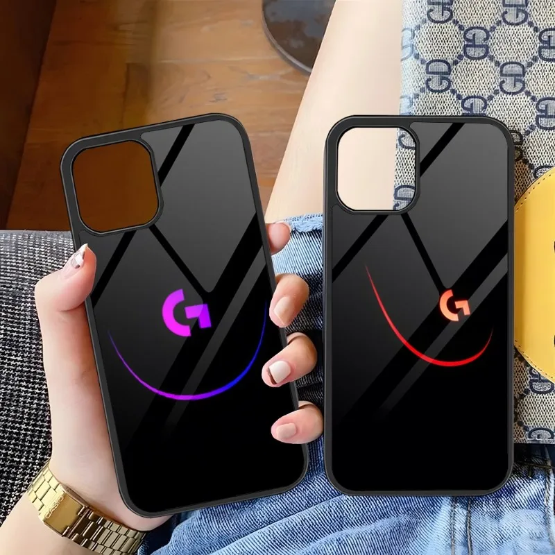 L-Logitech Gaming Device Custodia Per Telefono Pc + Tpu Per Iphone Apple 14 Pro Max 11 13 12 Mini 6S 8 7 Plus X Xs Xr 2020 Cover Posteriore