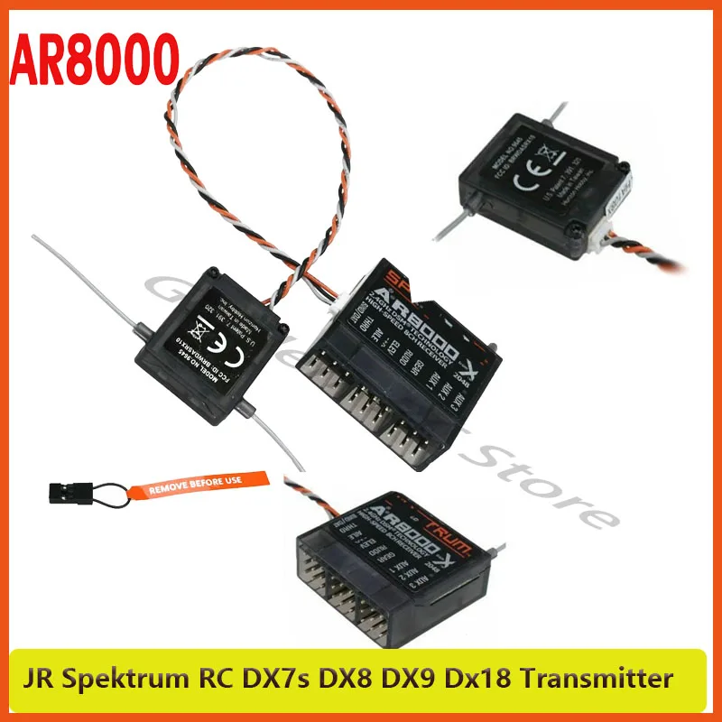 Spektrum Ar8000 2.4Ghz 8Ch Ricevitore Supporto Dsm2 Dsmx Con Satellite Esteso Per Jr Spektrum Dx7S Dx8 Dx9 Dx18 Trasmettitore