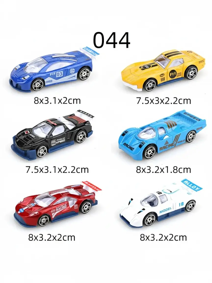 (Boxed) 1/64 Rennwagen-Thema/spezielles Sportwagen-Set, 6-teilig, Druckgussmetall, Jungenspielzeug, Schiebemodell, kein Rückzug. – Detail 2