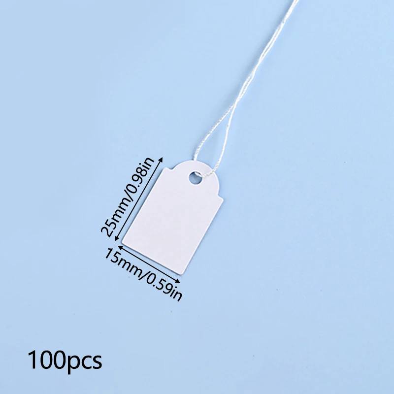 100 Pieces Price Tags With String - Kraft Paper Blank Tags For Pricing & Labeling