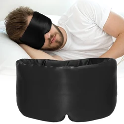 Luxurious Adjustable Silk Sleep Mask - Premium Mulberry Silk Eye Cover (Black)