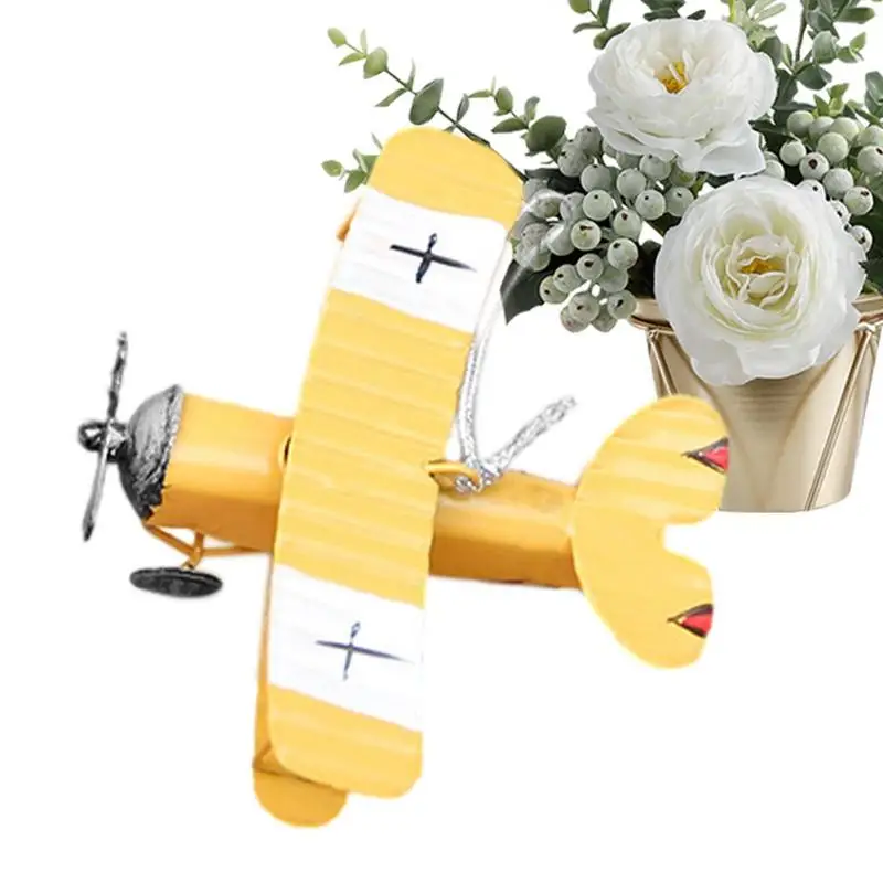 Modelli Di Aerei In Metallo Vintage Mini Aerei In Ferro Decorativo In Metallo 10*9*5Cm Artigianato In Ferro Battuto Aereo Decorativo In Ferro Per Scri