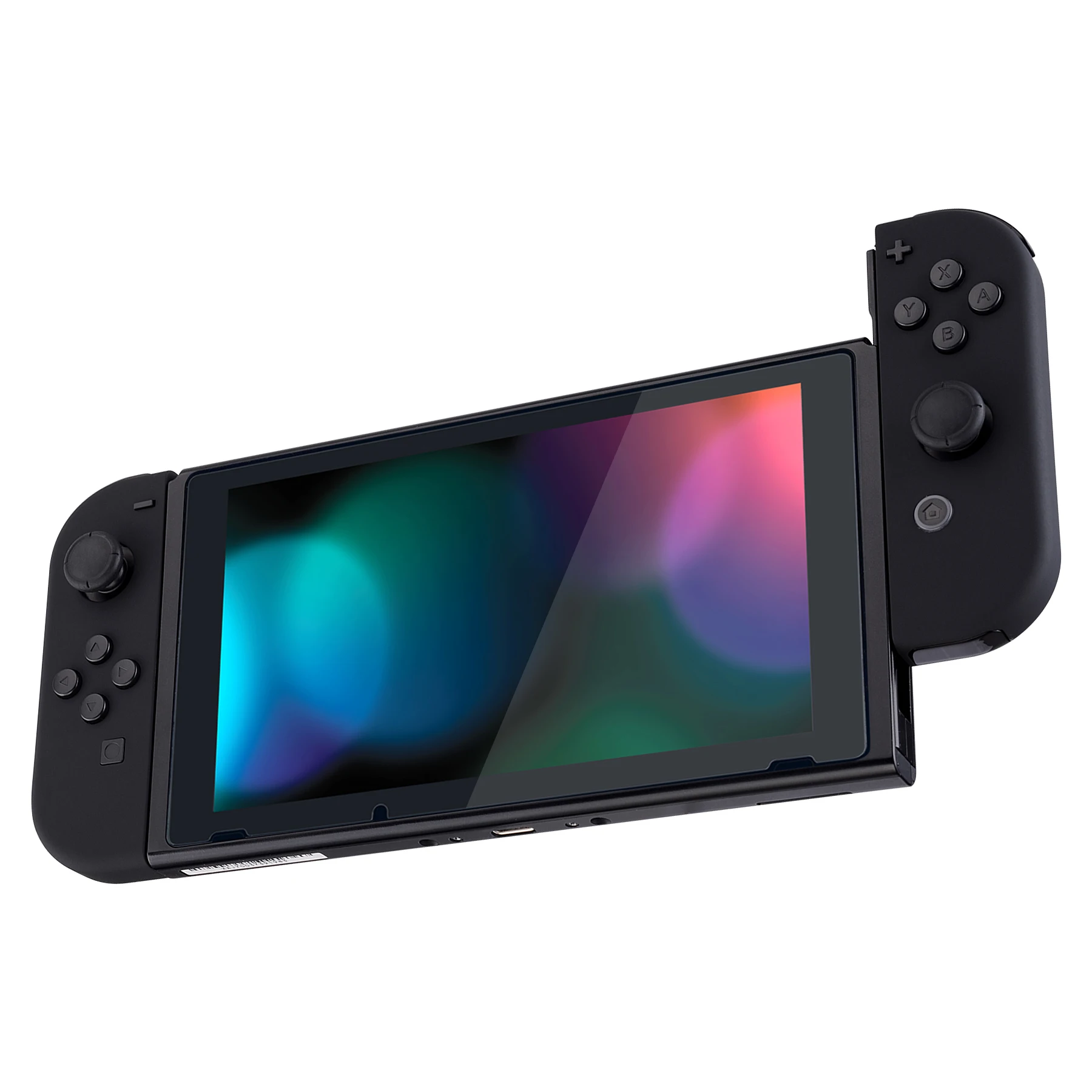 Extrerate Toque Macio para Console Console Preto Capa Protetora para Controle de Placa Traseira com Botões para Console Nintendo Switch - Image 4