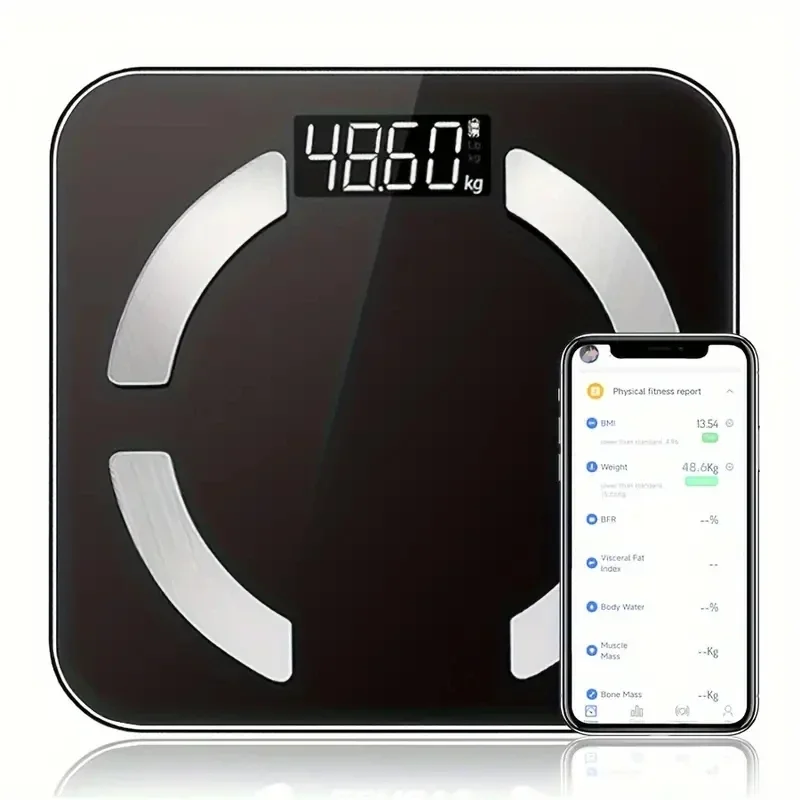 Smart Body Fat Scale High Precision Bluetooth Weight Scale with HD Display and Mobile App Connection for BMI Fat Muscle body fat scale