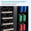 24 Inch Wine and Beverage Refrigerator, 20 Bottles & 88 Cans Wine Cooler with Dual Zone, Wine Fridge Built-In & Freestanding 4