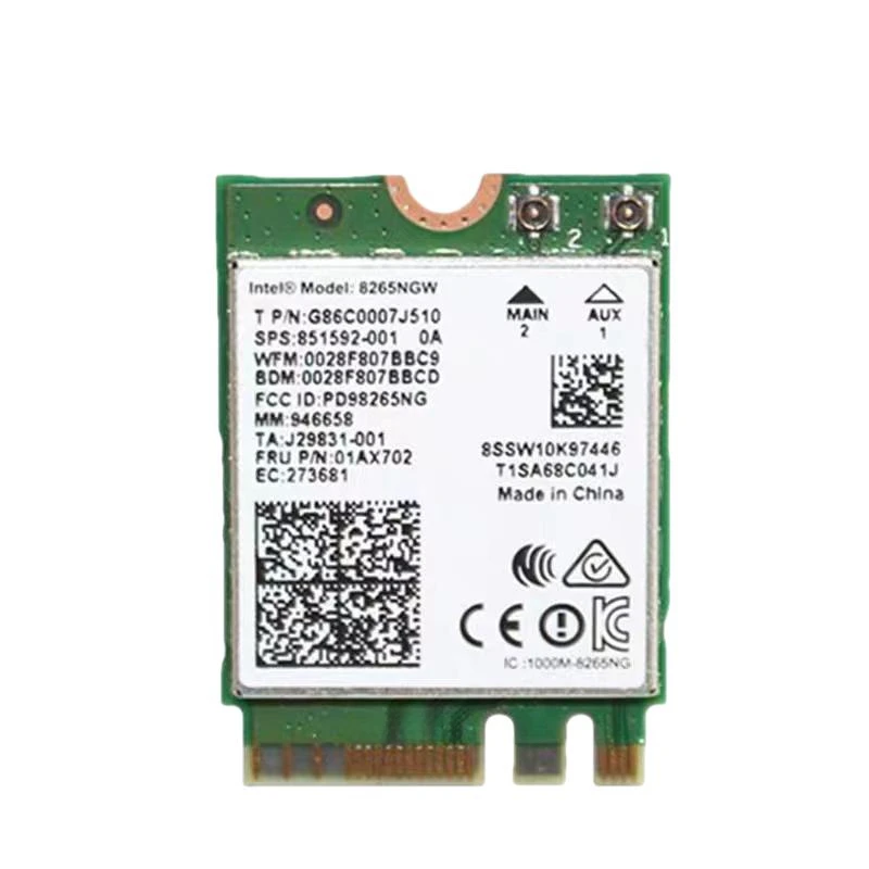 

For Lenovo X270 T470 T570 E470 E570 8265AC 5G Wireless Network Card H93544-002 8265NGW 851594-001 01AX704