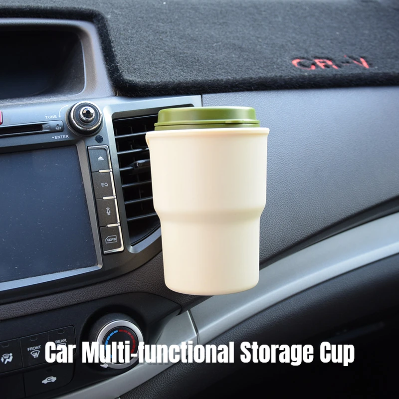 

Car Multi-functional Storage Cup Mobile Phone Seat Beverage Holder Trash Can Outlet Armrest Door Side Seat Back Water Cup Holder