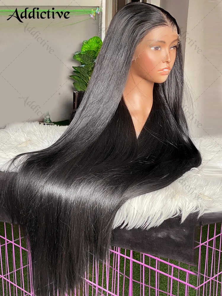 30 Inch Bone Straight 13x6 HD Transparent Lace Front Human Hair Wigs 200% 13x4 Lace Frontal 5x5 Closure Glueless Wig For Women