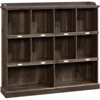 Cottage Style Heavy Duty Bookcase with Cubbyhole Storage Books Binders Collectibles Library Use Engineered Wood Iron Oak Finish 2