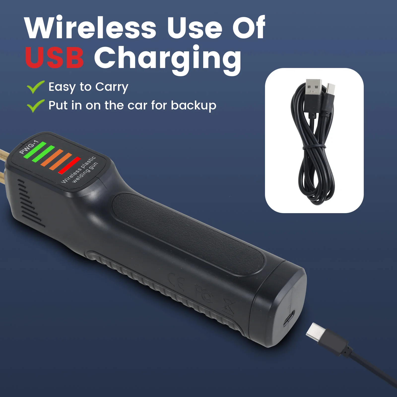 USB Cordless Plastic Welding Tool Handheld Welding Machine  with 200 Staples Crack Repair Plastic Welder for Plastic Car Bumper 4