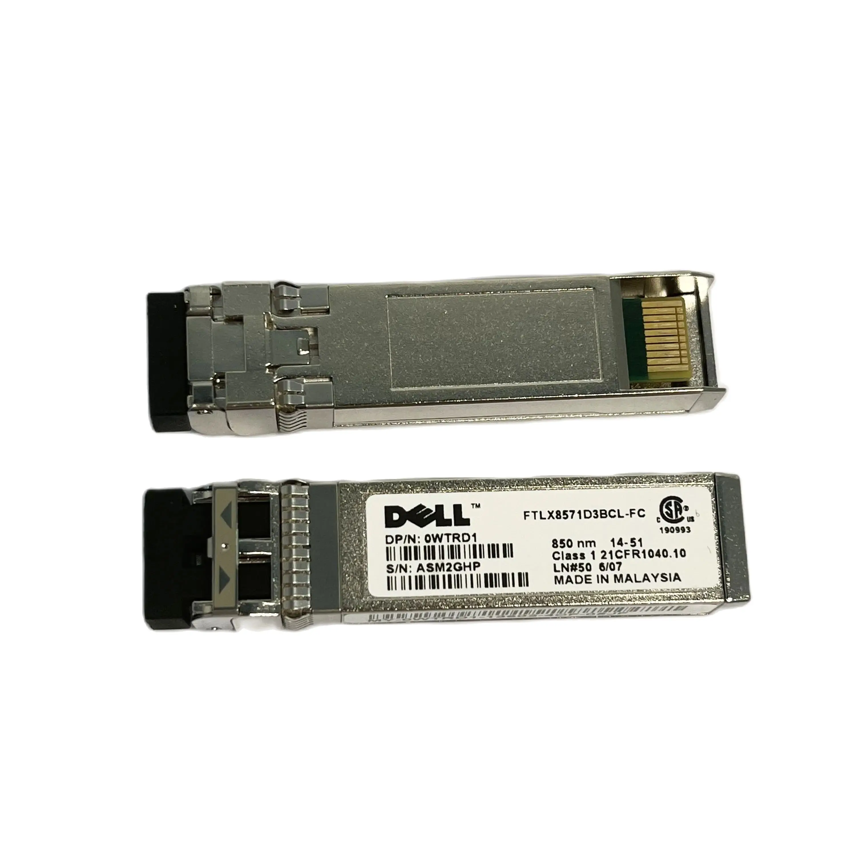 DELL 0WTRD1 SFP-10G-SR FTLX8574D3BCL-FC 850nm Fiber Optic Transceiver Module