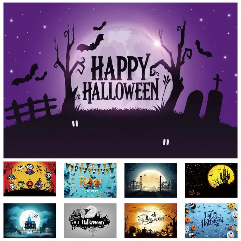 

Halloween Backdrop For Photography Horror Castle Forest High Resolution Clear Background For Tablecloth Night Moon Wallpaper