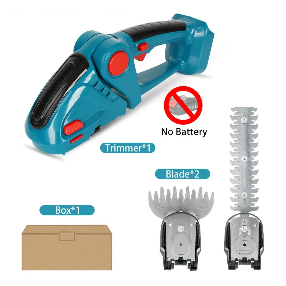 2 IN 1 20000RPM Cordless Electric Hedge Trimmer 21V Handheld Rechargeable Household Shrub Weeding Pruning Lawn Mower Garden Tool