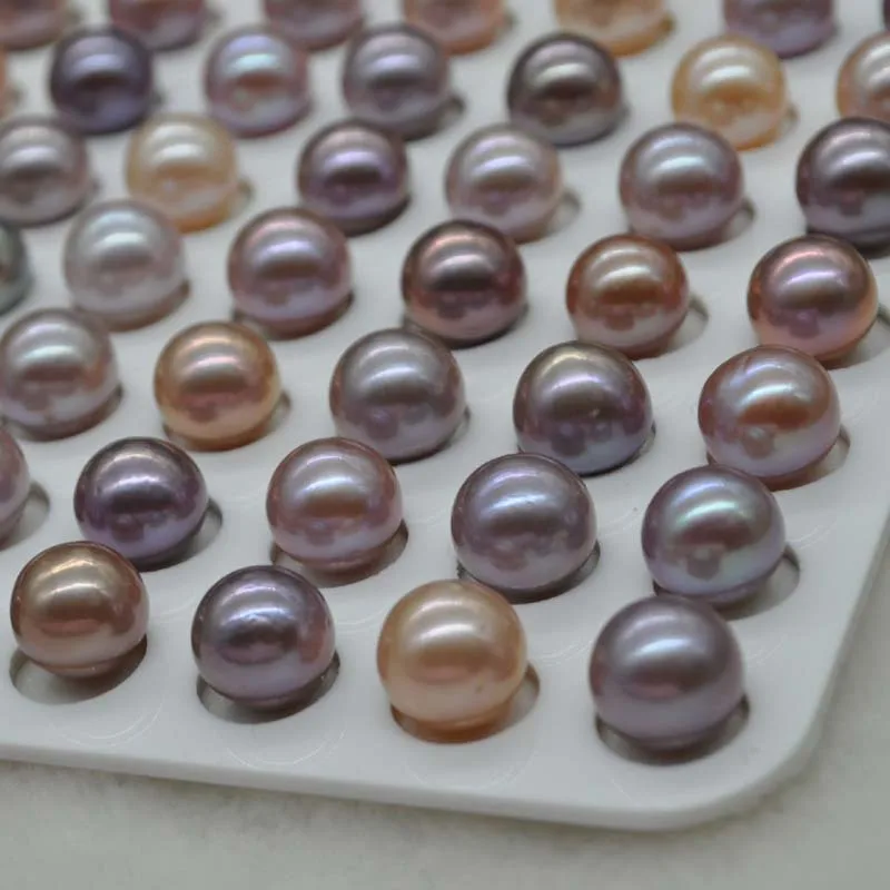 

Lots 10 pcs 9.5-10mmm loose half drilled pearl for ring pendant
