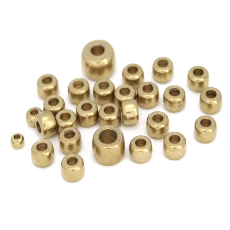 50 Stück 3/4/5/6/7/8 mm Original Messing Spacer Perlen Lose Charm Perlen für DIY Armbänder Halskette Schmuckherstellung Zubehör