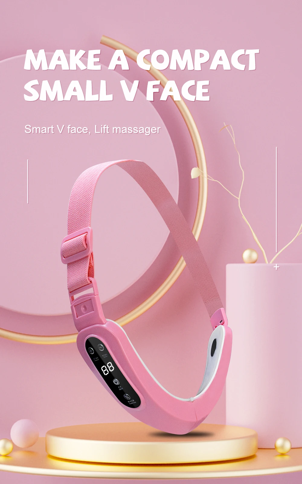 Appareil De Massage Facial LED Anti-âge - Soin Lifting Visage Et Cou - Technologie De Beauté à Domicile