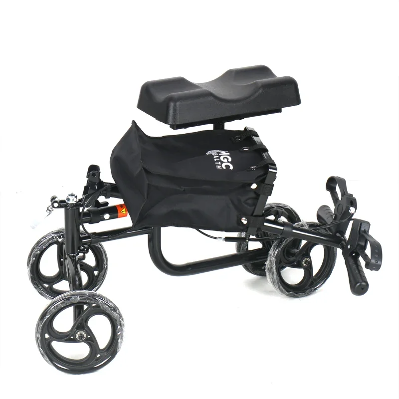 Leg Injury Rehabilitation Knee Mobility Scooter, Wheeled Walkers for Elderly, Comfortable Support Assisted Mobility Crutches 4