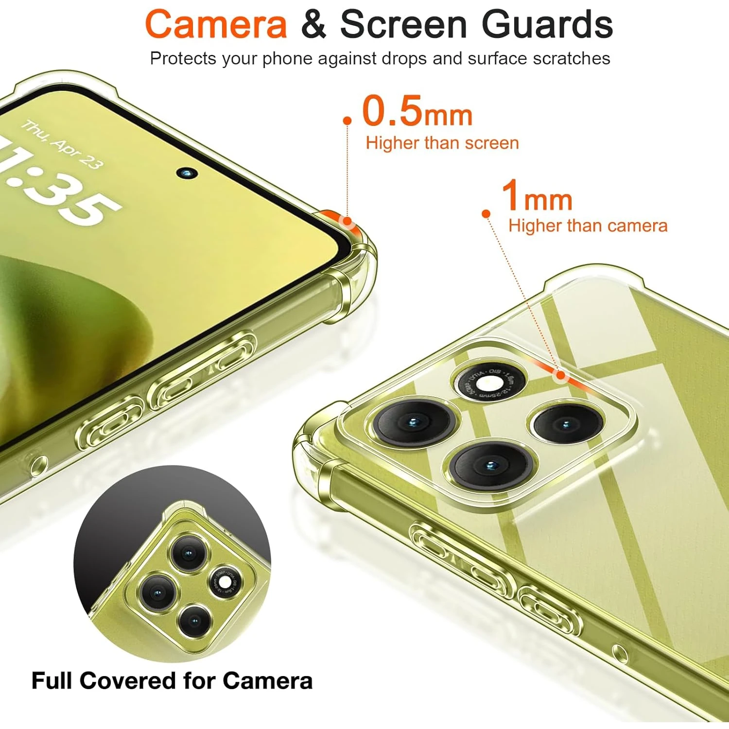 Shockproof Transparent TPU Case - Clear Protective Cover