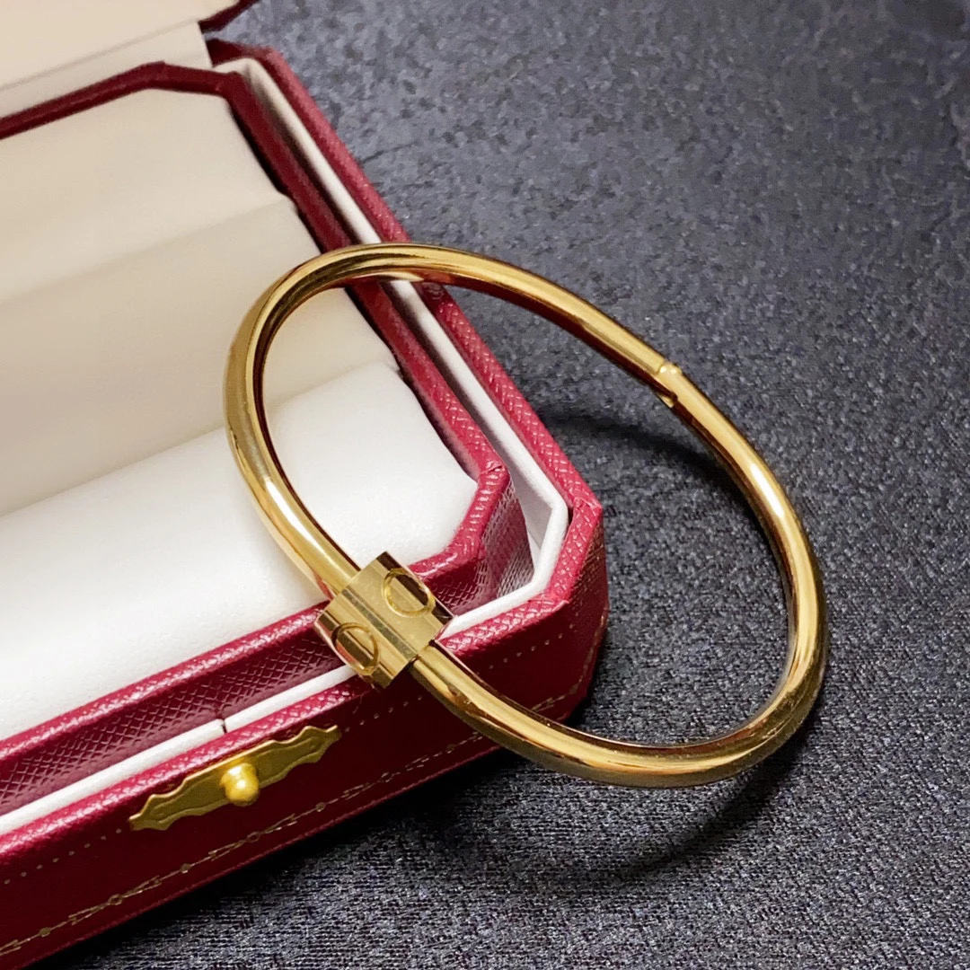 Popular Narrow Twisted Screw Fine Style Bracelet Imported Precision Color Preservation  Dual color bracelet2024 new