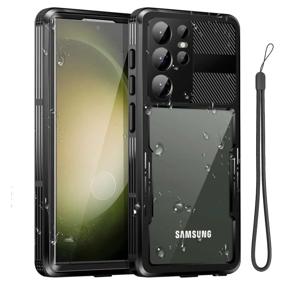 

For Samsung Galaxy S24 Ultra Waterproof Phone Case for Samsung S23 S22 Plus Ultra Dustproof Shockproof Cover Built-in Protector