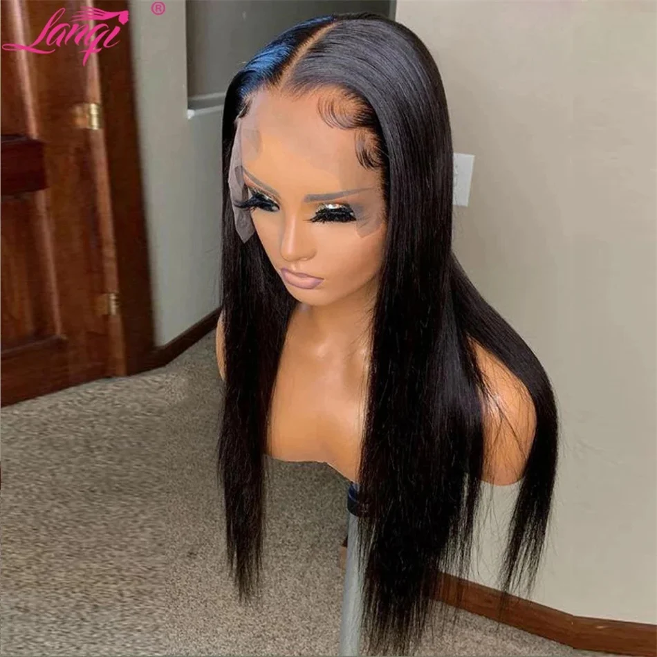 

Straight Lace Front Wig Human Hair Wigs PrePlucked 30 32 Inch 13x4 Lace Frontal Wig For Women Remy Brazilian Human Hair Wig 180%