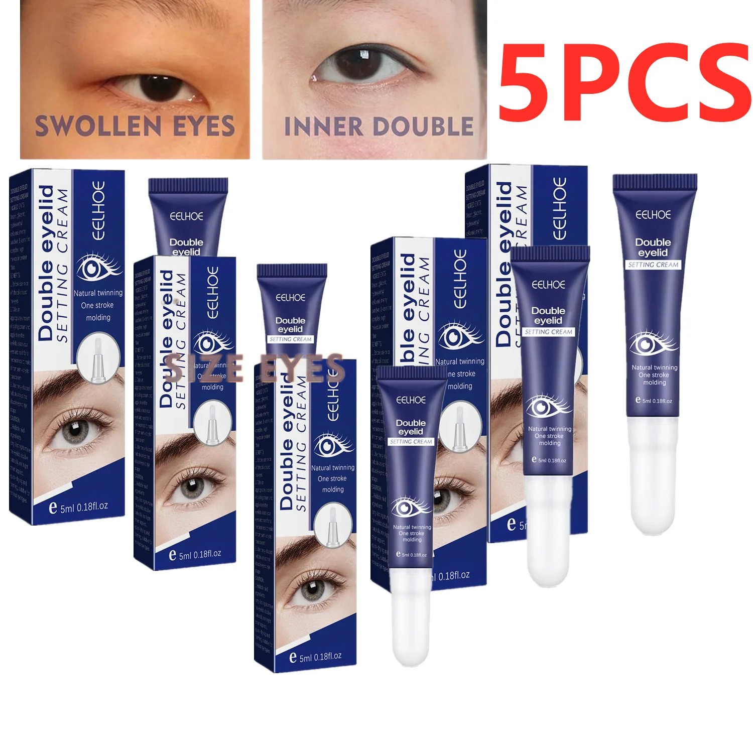 

1/2/35 шт. крем-ручка для моделирования двойного века, придание формы глазам, волшебное Двухслойное суперэластичное средство для моделирования морщин, невидимые инструменты