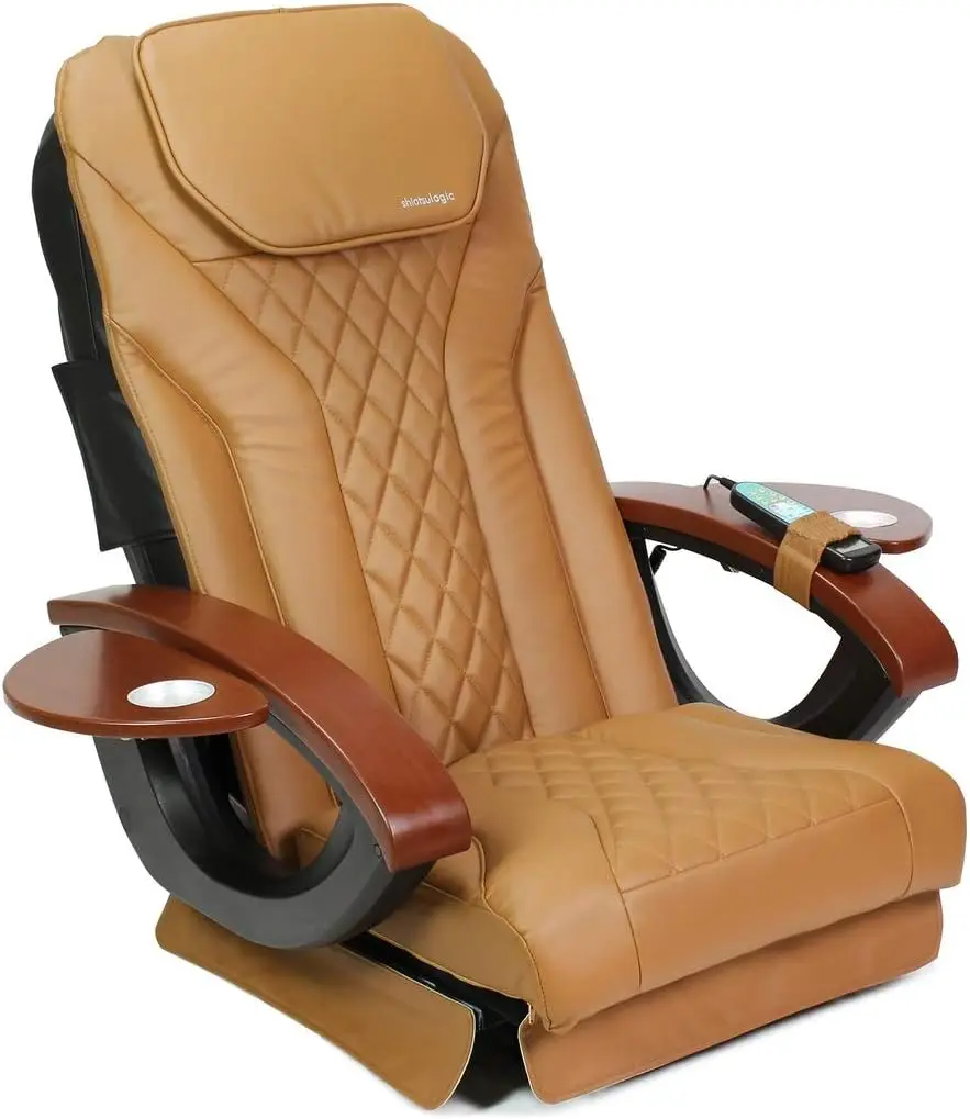 Shiatsulogic Pedicure Chair Cushion Cover Acetone Resistant Faux Leather Vabration Massage Cushion ,Cappuccino