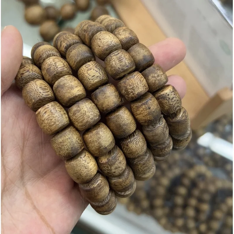 

Live Broadcast Supply Qi Nan Agilawood Buddha Bracelet Bulge round Beads Electric White Agarwood B