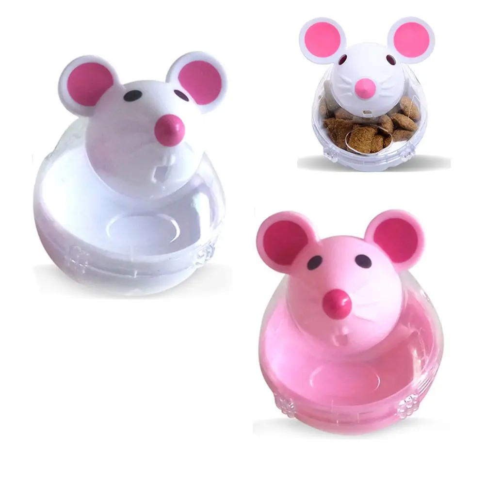 Food Leakage Tumbler Feeder Treat Ball Cute Little Mouse Toys