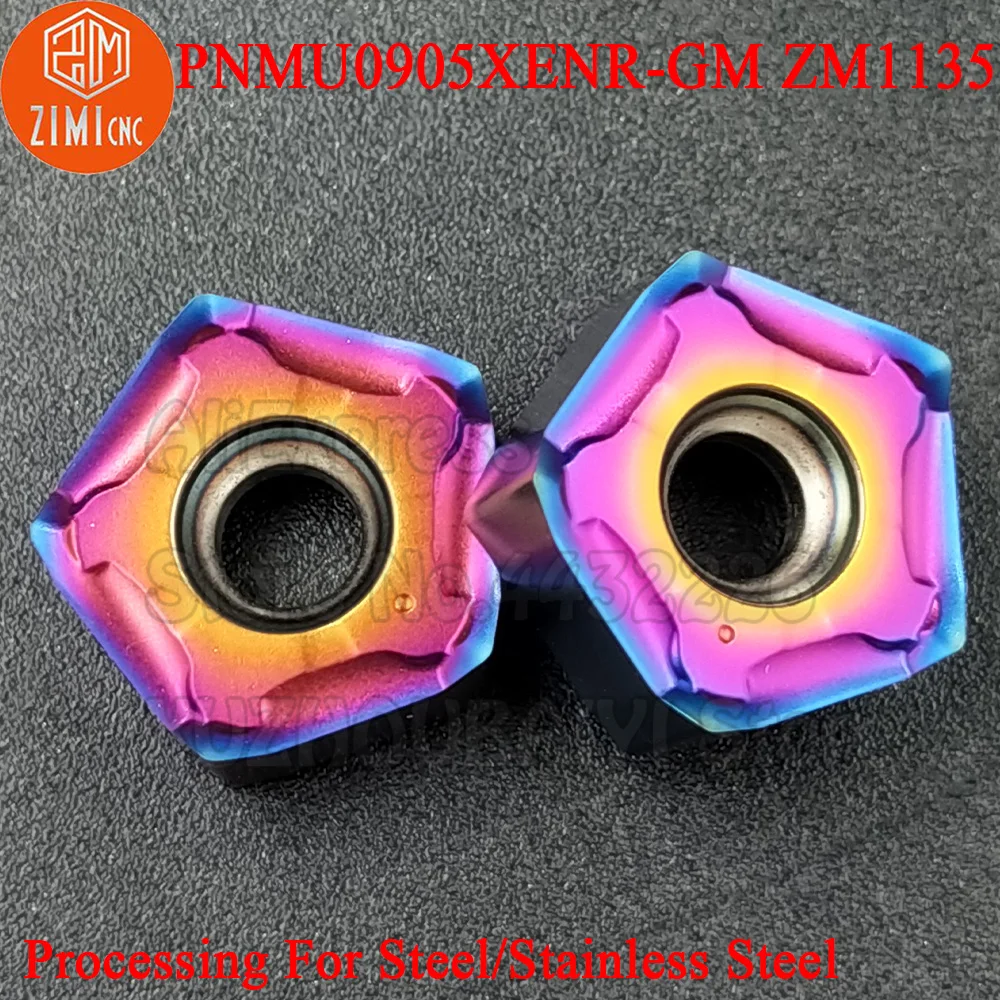 

PNMU 0905 PNMU0905 PNMU0905XENR GM ZM1135 five-pointed star High-efficiency fast feed Milling carbide inserts CNC heavy-duty cut