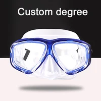 -1.5 To -8.5 Myopia Adults Silicone HD Clear Anti Fog Diving Eyewear Masks Custom For Left Right Eyes Different Degrees 1